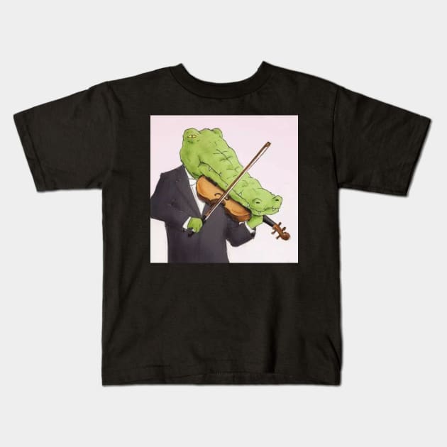 Croco sad life 3 Kids T-Shirt by Yanzo